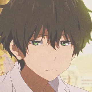 💈 Anime, Chłopak, Smutny, Nastolatek whatsapp sticker