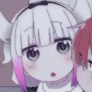 🍡 Kanna Kamui Miss Kobayashi's Dragon Maid Anime, Smok, Kawaii, Słodkie, Kreskówka telegram sticker
