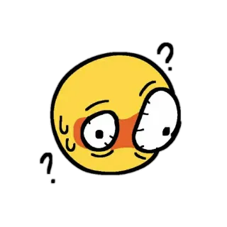 🤔 Emoji, Domanda, Confuso, Preoccupato telegram sticker