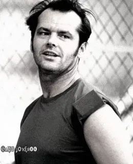 😉 jack nicholson, schauspieler, porträt, promi telegram sticker