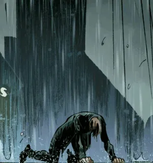 🕶 rain, sad, man, depression, storm telegram sticker