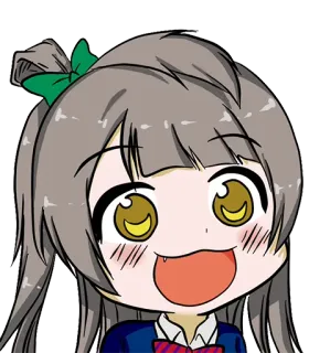 😄 anime, chibi, cartoon, girl, cute, school uniform, cheerful, illustration telegram sticker
