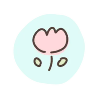 💓 Blume, süß, Aufkleber, floral, einfach, rosa, Gekritzel whatsapp sticker