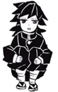 🌊 Giyu Tomioka Demon Slayer anime, manga, demon slayer, giyu tomioka, personagem, chibi telegram sticker