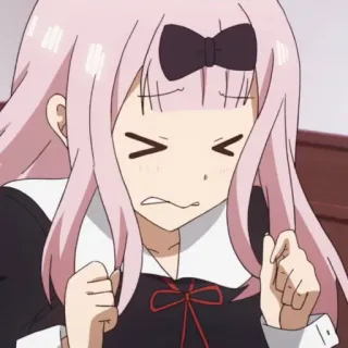 😖 Chika Fujiwara Kaguya-sama: Love Is War anime, chika fujiwara, kaguya-sama, love is war, cute, funny whatsapp sticker