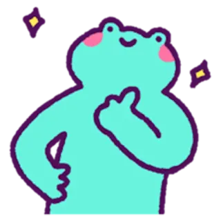 👍 rã, dedo do meio, ofensivo, desenho animado, adesivo telegram sticker