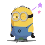 😉 Minion Despicable Me Minion, Moi, moche et méchant, Dessin animé, Animé, Jaune, Personnage telegram sticker