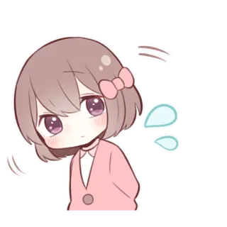 😳 anime, girl, cute, cartoon, sticker telegram sticker