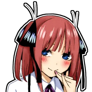 🤭 Nino Nakano The Quintessential Quintuplets Anime, Manga, Imut, Gadis, Nino Nakano, The Quintessential Quintuplets, Karakter, Ilustrasi whatsapp sticker