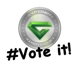 📨 CRYPTONITE kryptonit, logo, zielony, diament, waluta telegram sticker