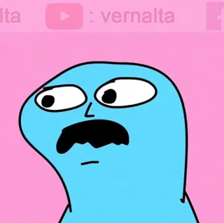 ✨ vernalta cartoon, character, funny, meme, internet, blue whatsapp sticker