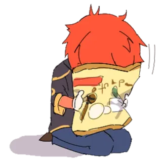 🙈 anime, map, cartoon, character, drawing telegram sticker