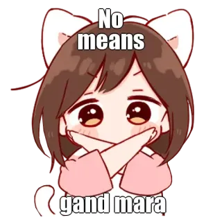 🤔 no means gand mara whatsapp sticker