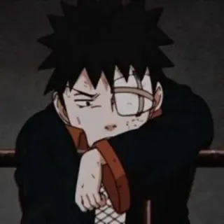 🕷 Obito Uchiha Naruto anime, manga, sad, ninja, uchiha telegram sticker