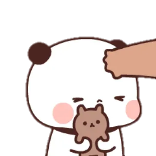 🍡 Panda, Lindo, Animal, Oso, Kawaii, Ilustración whatsapp sticker