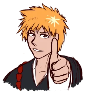 Ichigo Kurosaki → Bleach whatsapp stickers
