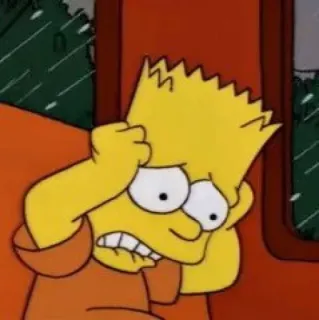😫 Bart Simpson The Simpsons bart simpson, the simpsons, cartoon, sad, stressed telegram sticker