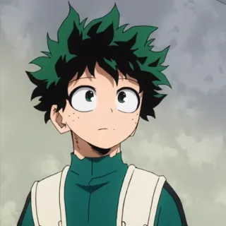 🥦 Izuku Midoriya My Hero Academia anime, my hero academia, izuku midoriya, deku, manga, shonen, cartoon, hero telegram sticker