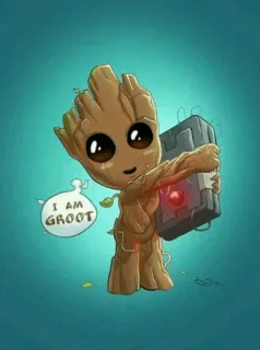 Groot:@DC_Marvel_Comic_Sticker telegram stickers