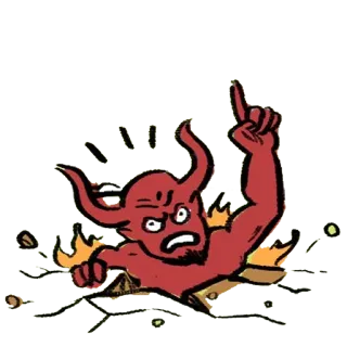 👿 devil, cartoon, anger, demon telegram sticker