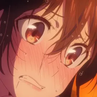 👼 Anime, Chica, Emocional, Triste, Llorando telegram sticker