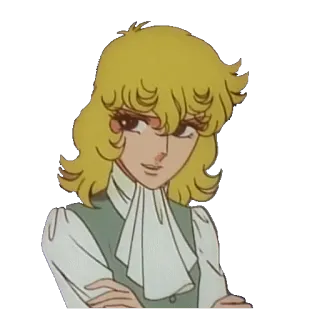 😆 Oscar François de Jarjayes Rose of Versailles Аниме, Манга, Персонаж, Иллюстрация, Мультфильм whatsapp sticker