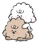 😍 chien, mignon, animal, autocollant, dessin animé whatsapp sticker