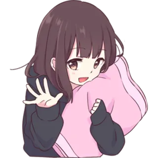 🖐 Anime, Gadis, Lucu, Kawaii, Kartun, Manga, Ilustrasi telegram sticker