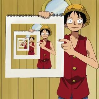 ☠ Monkey D. Luffy One Piece anime, cartoon, manga, character, luffy, one piece telegram sticker