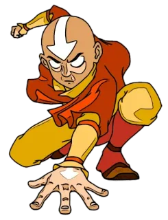 💪 Aang Avatar: The Last Airbender Cartoon, Figur, Aang, Avatar, Der Herr der Elemente whatsapp sticker