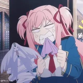 😤 アニメ, 怒り, 女の子, 漫画, イライラ whatsapp sticker