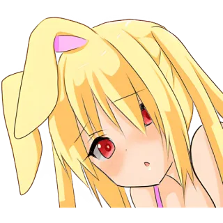 😔 Anime, Manga, Postać, Dziewczyna, Królik, Słodkie telegram sticker