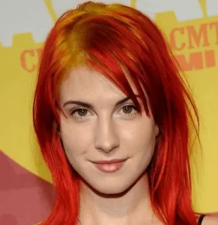 🌀 Hayley Williams เพลง, นักร้อง, พารามอร์, ผู้หญิง, ภาพเหมือน, ผมแดง, ร็อค telegram sticker