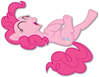 😆 Pinkie Pie My Little Pony Cartoon, Pony, Rosa, Lachend, Süß telegram sticker