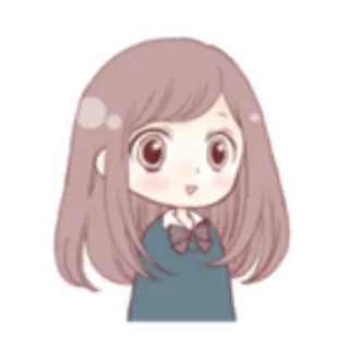 ✨ Anime, Ragazza, Carina, Cartone animato, Kawaii telegram sticker