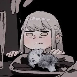 ⏳ anime, cartoon, broccoli, food, disgust, character, cute telegram sticker