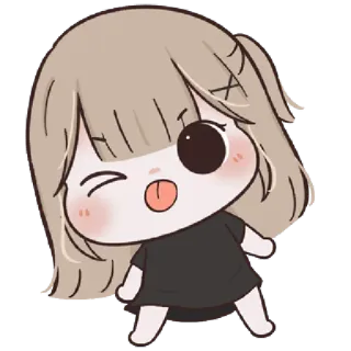 🥺 Chibi, Anime, Kawaii, Słodkie, Dziewczyna, Naklejka, Kreskówka telegram sticker