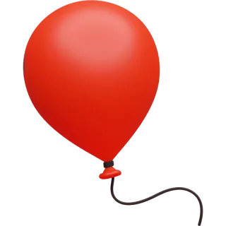 🎈 palloncino, rosso, festa, celebrazione whatsapp sticker