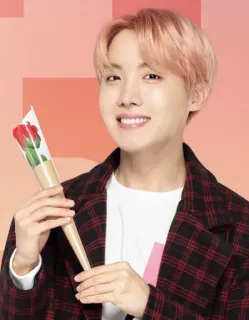 🌹 J-Hope J-Hope, BTS, K-pop, singer, flower telegram sticker