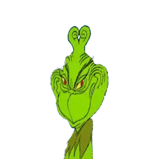 🎅 The Grinch El Grinch, dedo corazón, malo, dibujos animados, Navidad telegram sticker