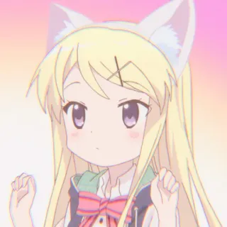 🐱 anime, cat girl, kawaii, cute, manga, feline, character whatsapp sticker