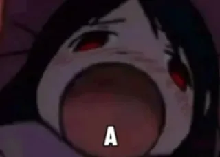 😦 A Anime, Cri, Choc, Dessin animé telegram sticker