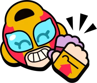 👏 El Primo Brawl Stars videogioco, personaggio, violenza, azione, gioco, offensivo, gesto whatsapp sticker