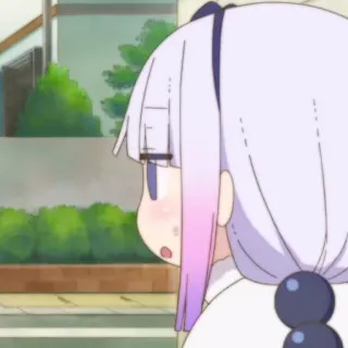 🍚 Kanna Kamui Miss Kobayashi's Dragon Maid kanna, kanna kamui, anime, dragon maid, miss kobayashi's dragon maid, fofo whatsapp sticker
