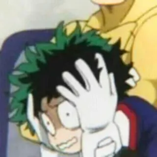 🧊 Izuku Midoriya My Hero Academia Anime, chocado, desenho animado, My Hero Academia, Izuku Midoriya telegram sticker