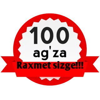 🤣 100
ag'za
Raxmet sizge!!! celebration, achievement, Uzbekistan, thank you, 100 telegram sticker