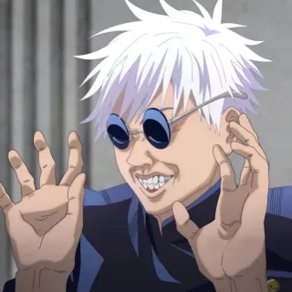 😖 Gojo Satoru Jujutsu Kaisen Anime, Postać, Śmieszne, Gojo Satoru, Jujutsu Kaisen whatsapp sticker