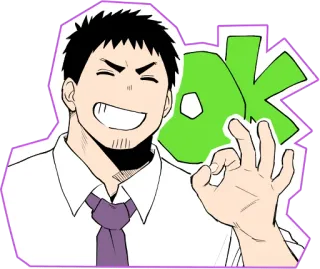 👌 OK ok, aprovação, gesto, concordo, positivo, homem telegram sticker