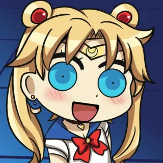 🌕 Sailor Moon Anime, Manga, Dessin animé, Personnage, Sailor Moon, Kawaii telegram sticker