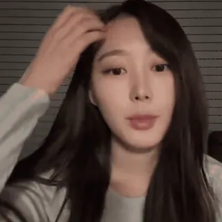 🫧 여자, 인물사진, 사람, 셀카, 갈색 머리, 한국인, 미인 telegram sticker